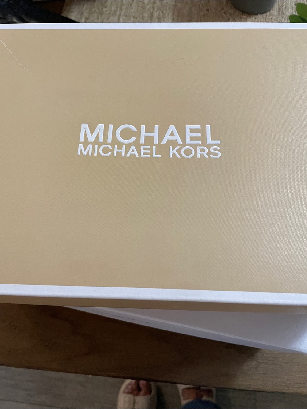 Michael Kors Beige Box with White Logo